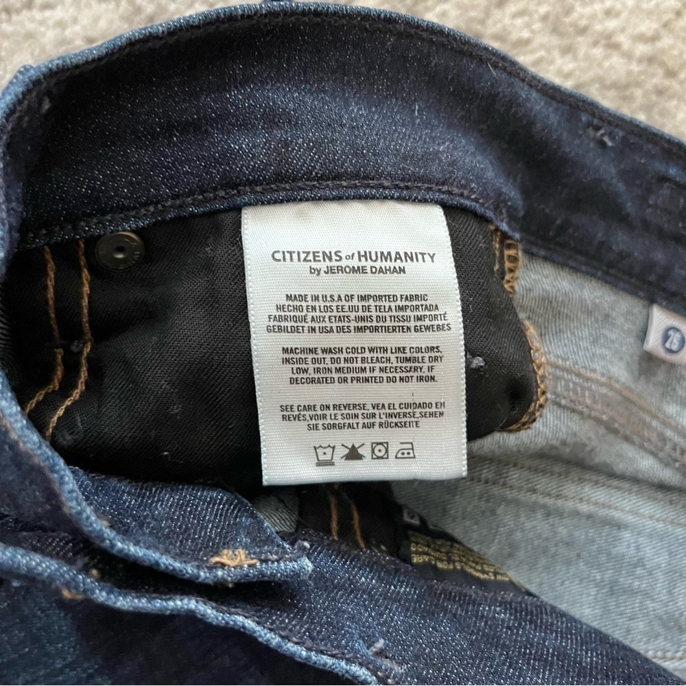 Citizens of Humanity Slim Fit Stretch Jeans-Dark Wash Blue-Women US Size 26 - Picture 8 of 15